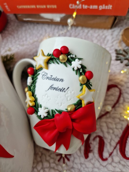 Set vaza si cana coronita craciun