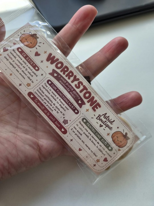 Worry stone pisica breloc